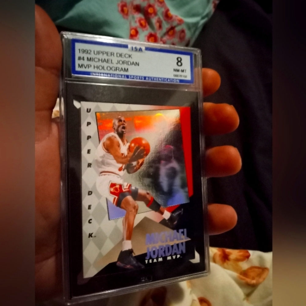 Graded 1992 upper deck Michael Jordan MVP Hologram card